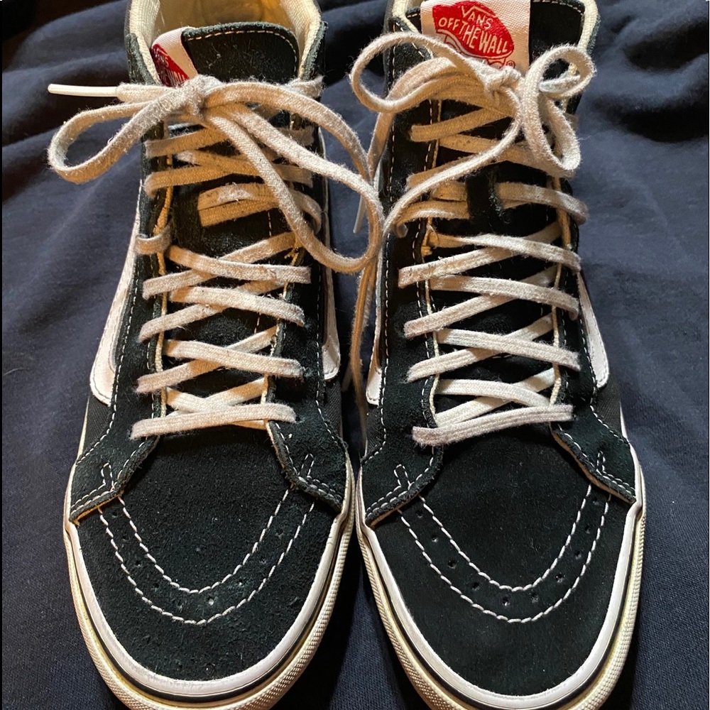 Vans high top leather/fabric skate shoes